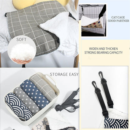 Lamb Fleece Cat Hanging Beds Pets Cage Hammock Bed