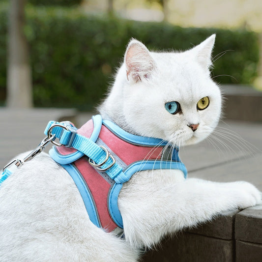 Cat Chest Harness With Luminous Traction Belt