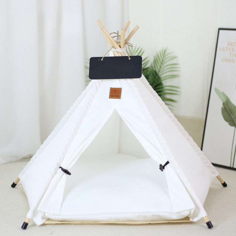 Pet Teepee Tent Dog Cat Bed Portable RWashable Dog Houses