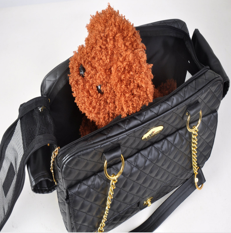 Pet Bag Pu Press Checker Cat Backpack Out Portable Travel Bag