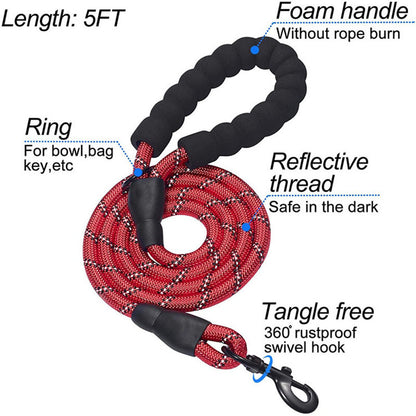 Reflective dog leash