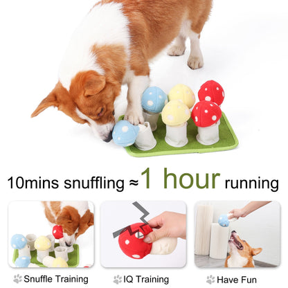 Plush Mushroom Harvest Puzzle Snuffle Mat