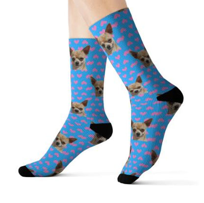 Personalized Custom Pet Head Print Socks For Dog Cat Lover