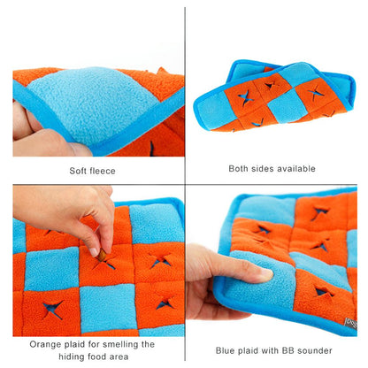 Dog sniffing toy square sound training device