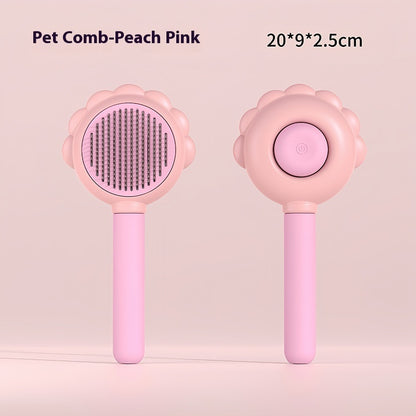 2 In 1 Self Cleaning Dog Brush Comb With Spray