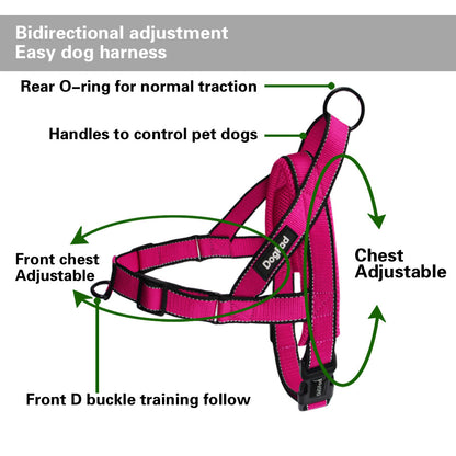 Pet outdoor chest harness traction rope