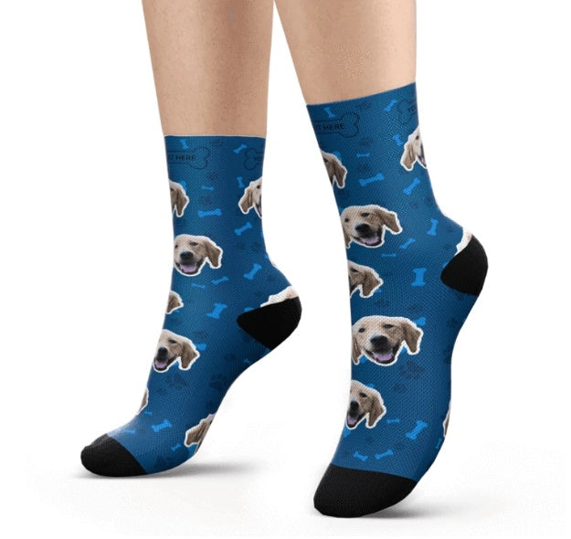 Personalized Custom Pet Head Print Socks For Dog Cat Lover