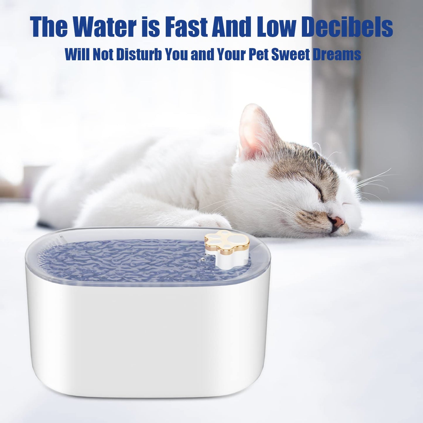 3L Cat Water Fountain Filter Automatic Drinker For Dogs Cats