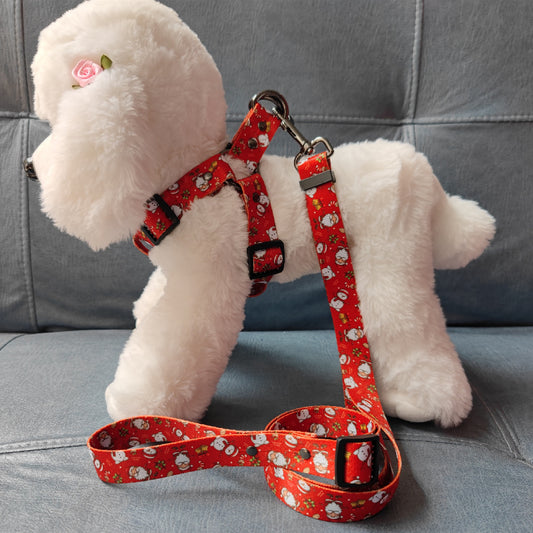 Christmas Dog Leash Chest Harness Pet