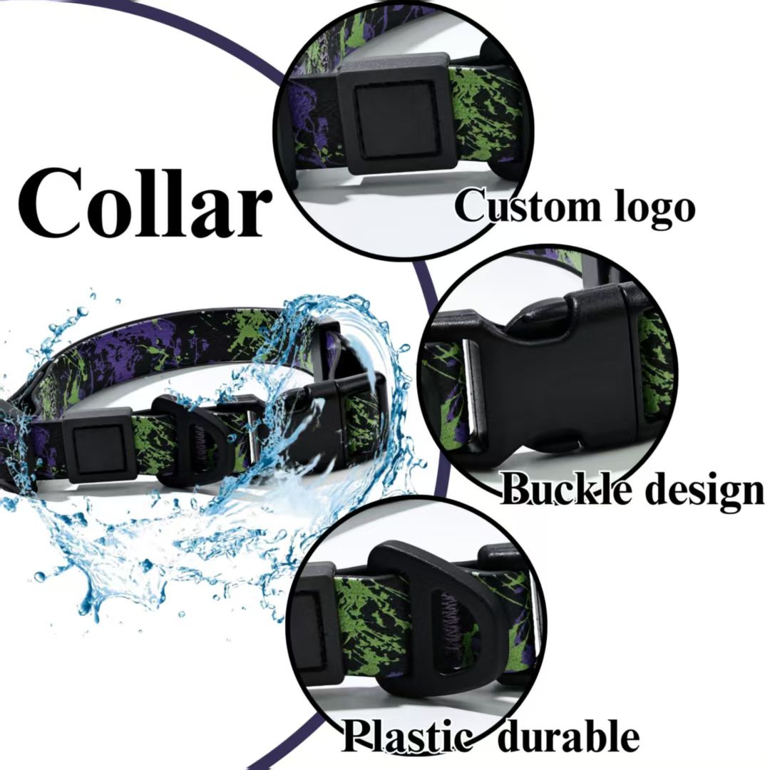 UV Printing Camouflage Embossed Pet Leash Set