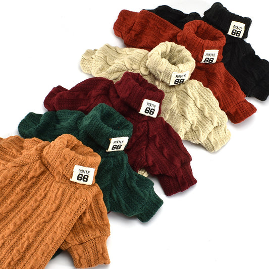 Pet Turtleneck Knitted Sweater Winter Dog Cat Keep Warm