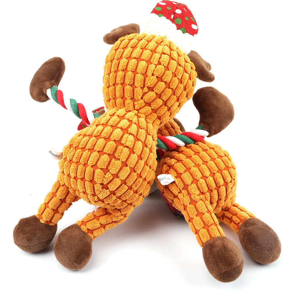 Christmas deer pet plush sounding toy