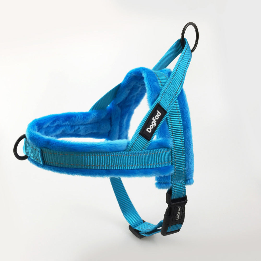 Fleece Adjustable Vest With Pet Chest Harness