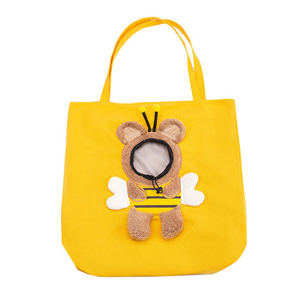 Little Bee Design Cat Dog Carrier Bags Portable Breathable Bag
