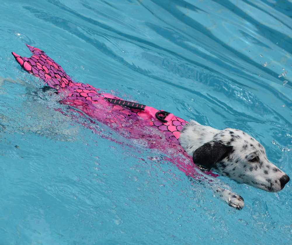 Mermaid Shark Pet Dog Swimming Life Vest Swimwear