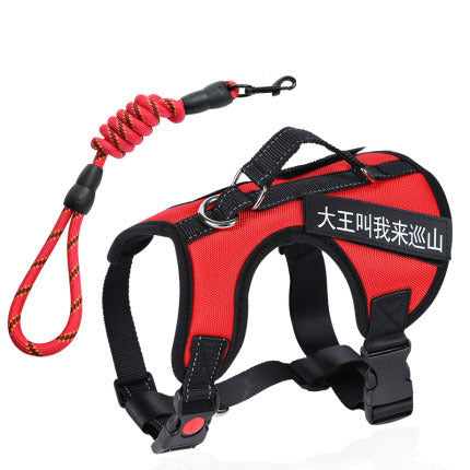 Dog Chest Harness Vest Type Traction RopeRed