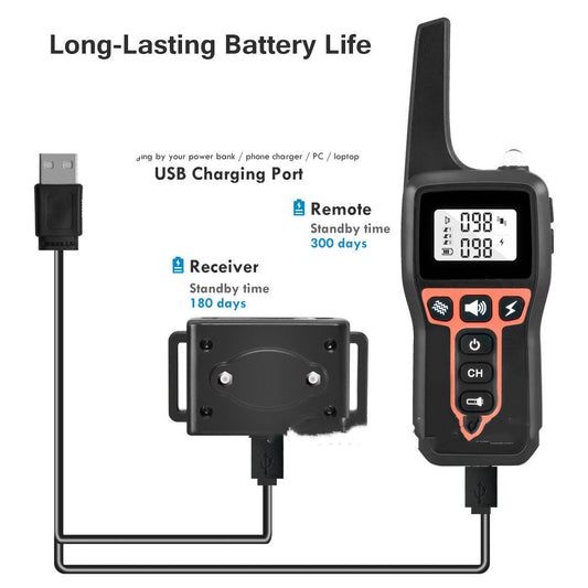 Dog Trainer Bark Stopper Waterproof Electric Shock Collar