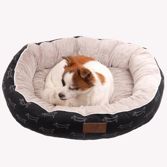 Round dog bed