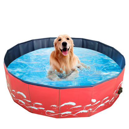 Foldable Dog Pool Pet Bath Swimming Tub Bathtub Outdoor