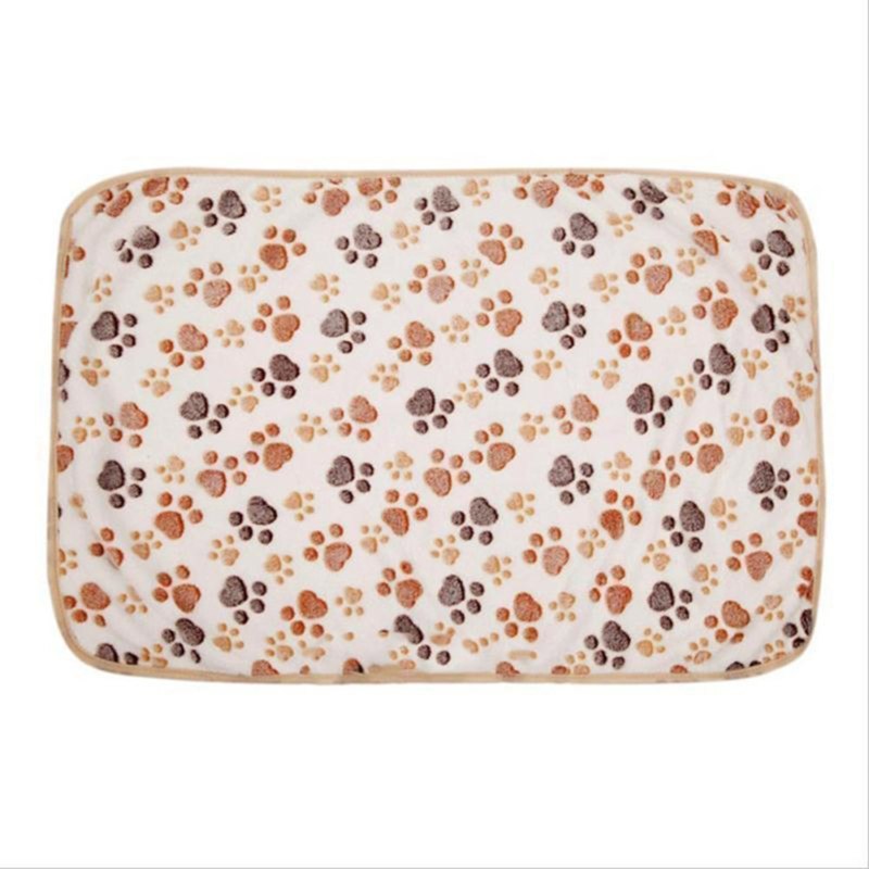 Soft Paw Print Cat Dog Fleece Blankets