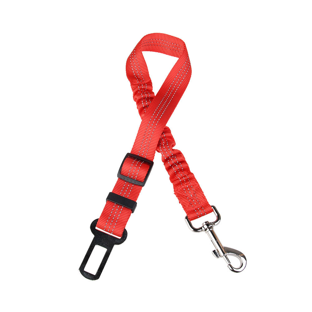 Dog elastic car seat belt traction rope