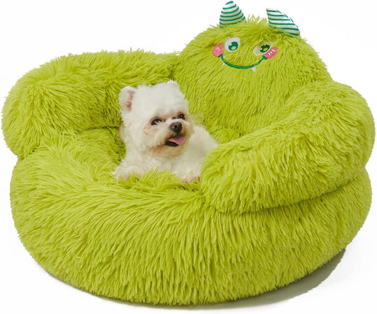 Cute Calming Dog And Cat Bed Indoor High Bolster Donut
