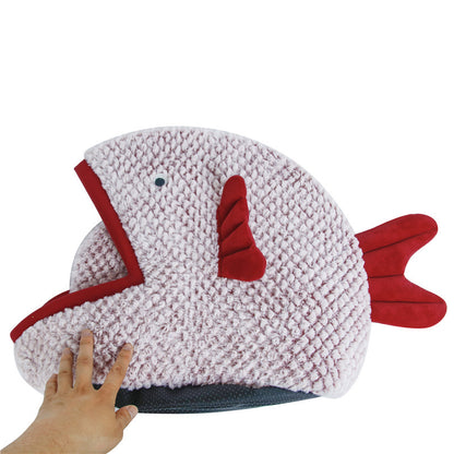 Semi Enclosed Fish Shaped Cartoon Cat Litter Small Dog Pet Bed