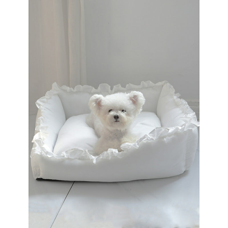 Super Comfy Princess Dog Bed Sofa Pet Kennel House Mat for Small Dogs Cat Teddy