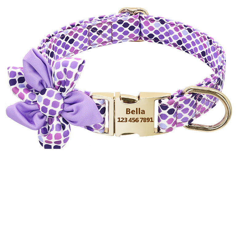 Fashion Printed Dog Collar Personalized Nylon Dog Collar