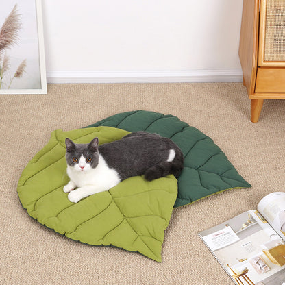 Leaf Shape Soft Dog Bed Mat Soft Crate Pad Machine
