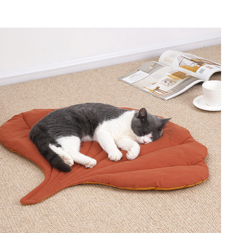 Leaf Shape Soft Dog Bed Mat Soft Crate Pad Machine