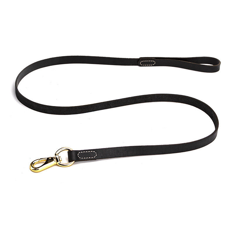 Cowhide Dog Leash To Walk Medium And Large Dogs