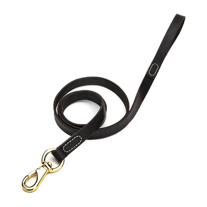 Cowhide Dog Leash To Walk Medium And Large Dogs