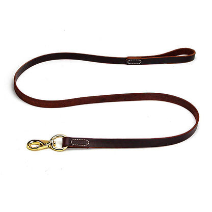 Cowhide Dog Leash To Walk Medium And Large Dogs