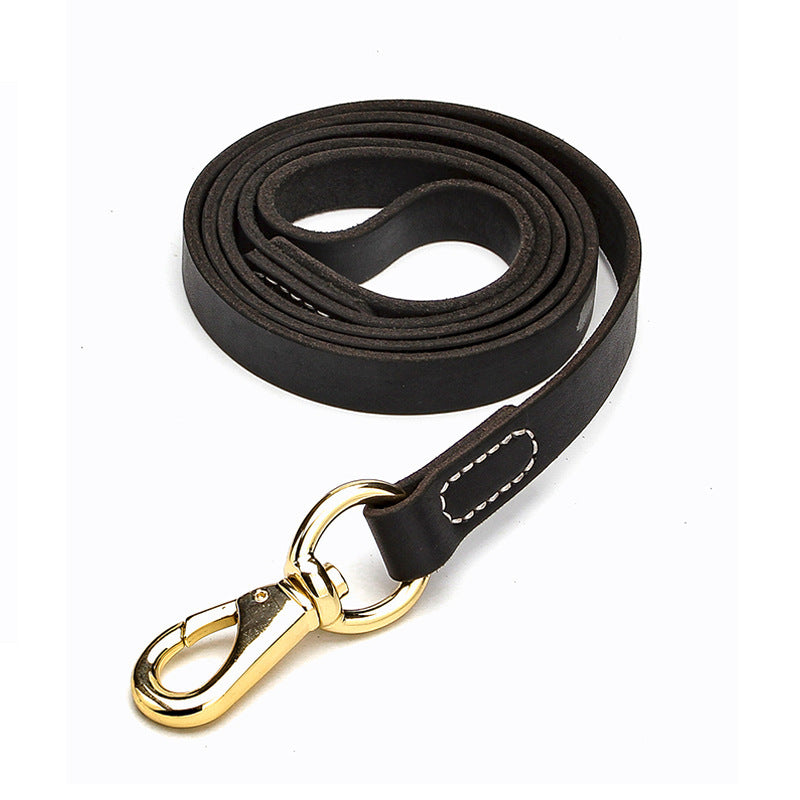 Cowhide Dog Leash To Walk Medium And Large Dogs