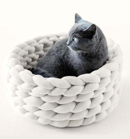 Coarse Wool Hand-woven Pet Nest Can Be Washed