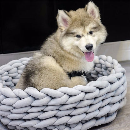 Coarse Wool Hand-woven Pet Nest Can Be Washed