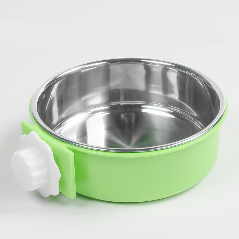 Stainless Steel Dog Fixed Cat Bowl Cat Bowl Dog Cage