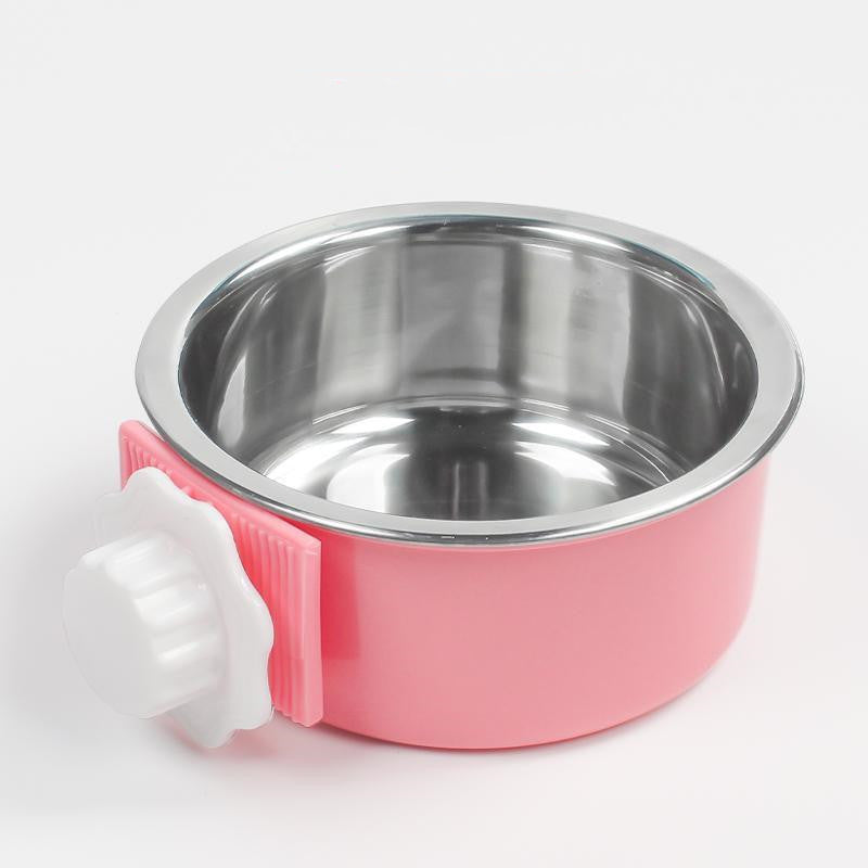 Stainless Steel Dog Fixed Cat Bowl Cat Bowl Dog Cage