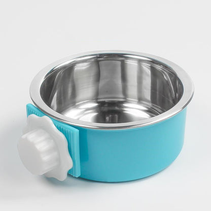 Stainless Steel Dog Fixed Cat Bowl Cat Bowl Dog Cage