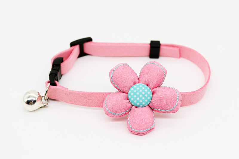 Pet Accessories Flowers Small Fresh Cat Bell Collar Teddy Small Dog Collar