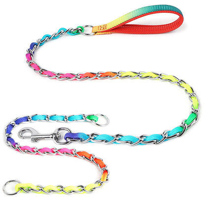 Ulysses Medium Small Dog Rainbow Dog Chain Dog Leash