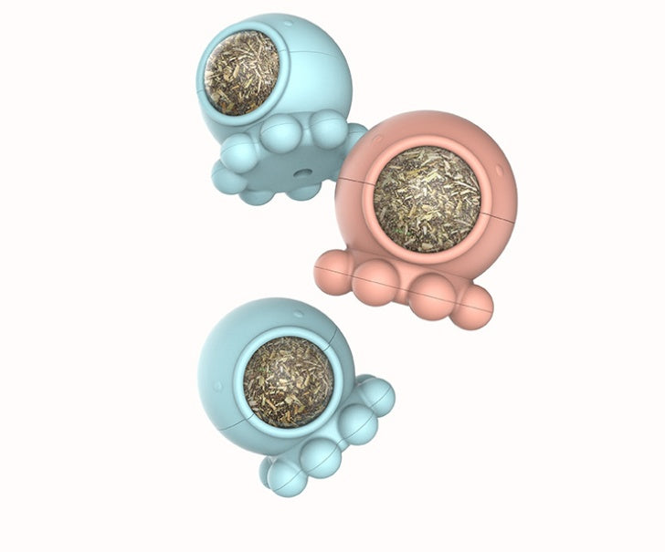 Octopus Catnip Toy Ball Licking Rotating Molar