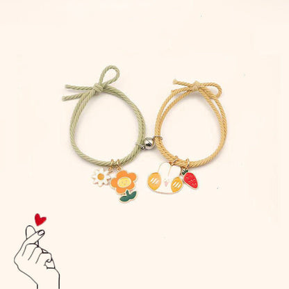 Small Leather Case For Boyfriend With Wrist Couple Hair Rope Cute Hair Rope Girl