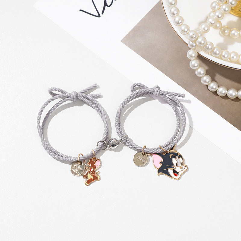 Small Leather Case For Boyfriend With Wrist Couple Hair Rope Cute Hair Rope Girl