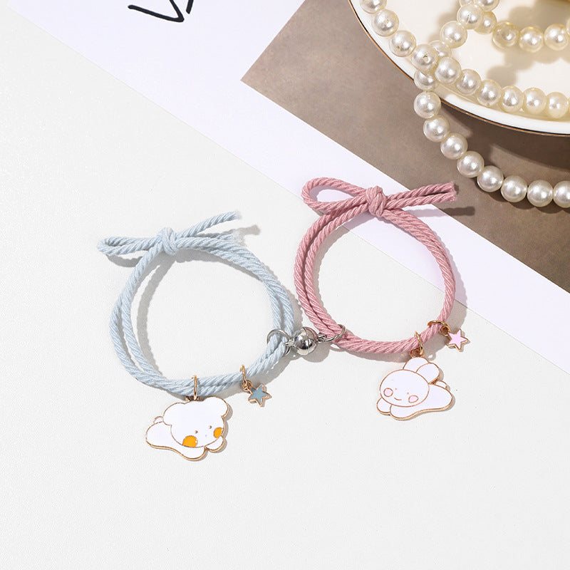 Small Leather Case For Boyfriend With Wrist Couple Hair Rope Cute Hair Rope Girl