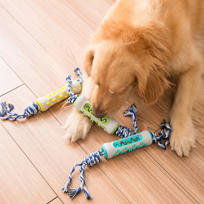 Dog Biting Rope Tug-Of-War Toy Ball Resistant