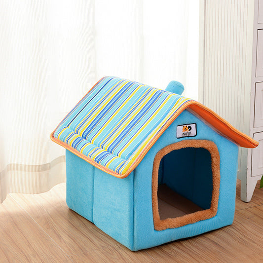 Winter Pet Bed House Type Winter Warm Small Dog Teddy Cat Litter For All Seasons