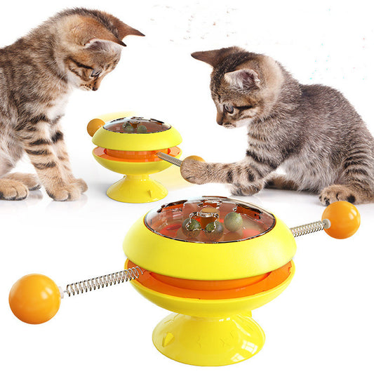 Rotatable Cat Toys Supplies With Catnip Interactive Training Toys