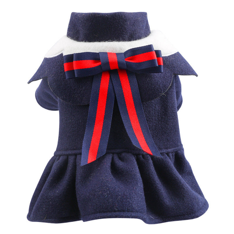 Pet Dog Cat Autumn And Winter Woolen Cloth Costume